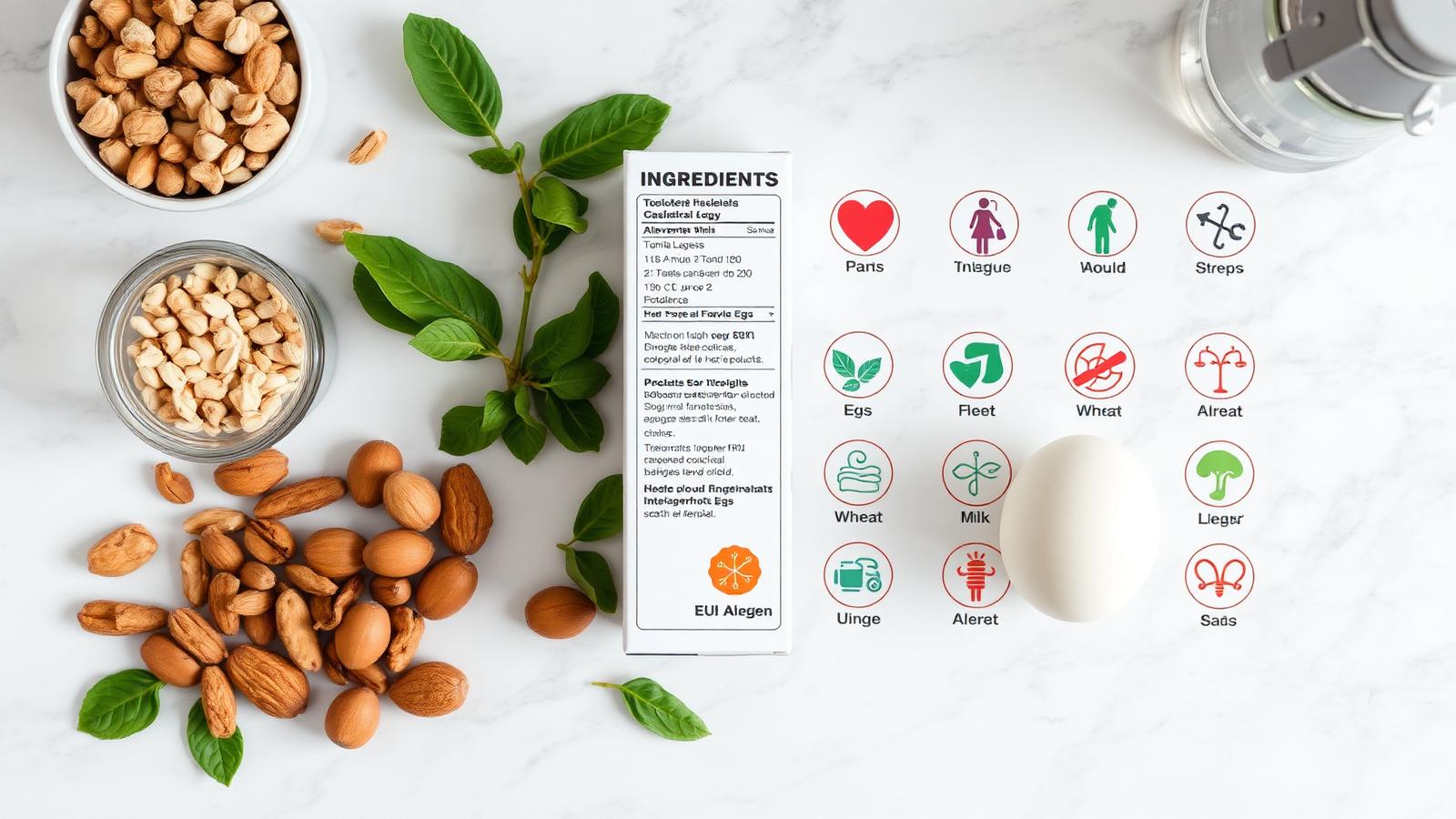 The 14 regulated allergen symbols beside recipe records